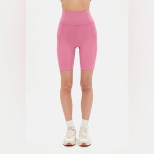 Girlfriend Collective Chateau High-rise Bike Short In Pink Small